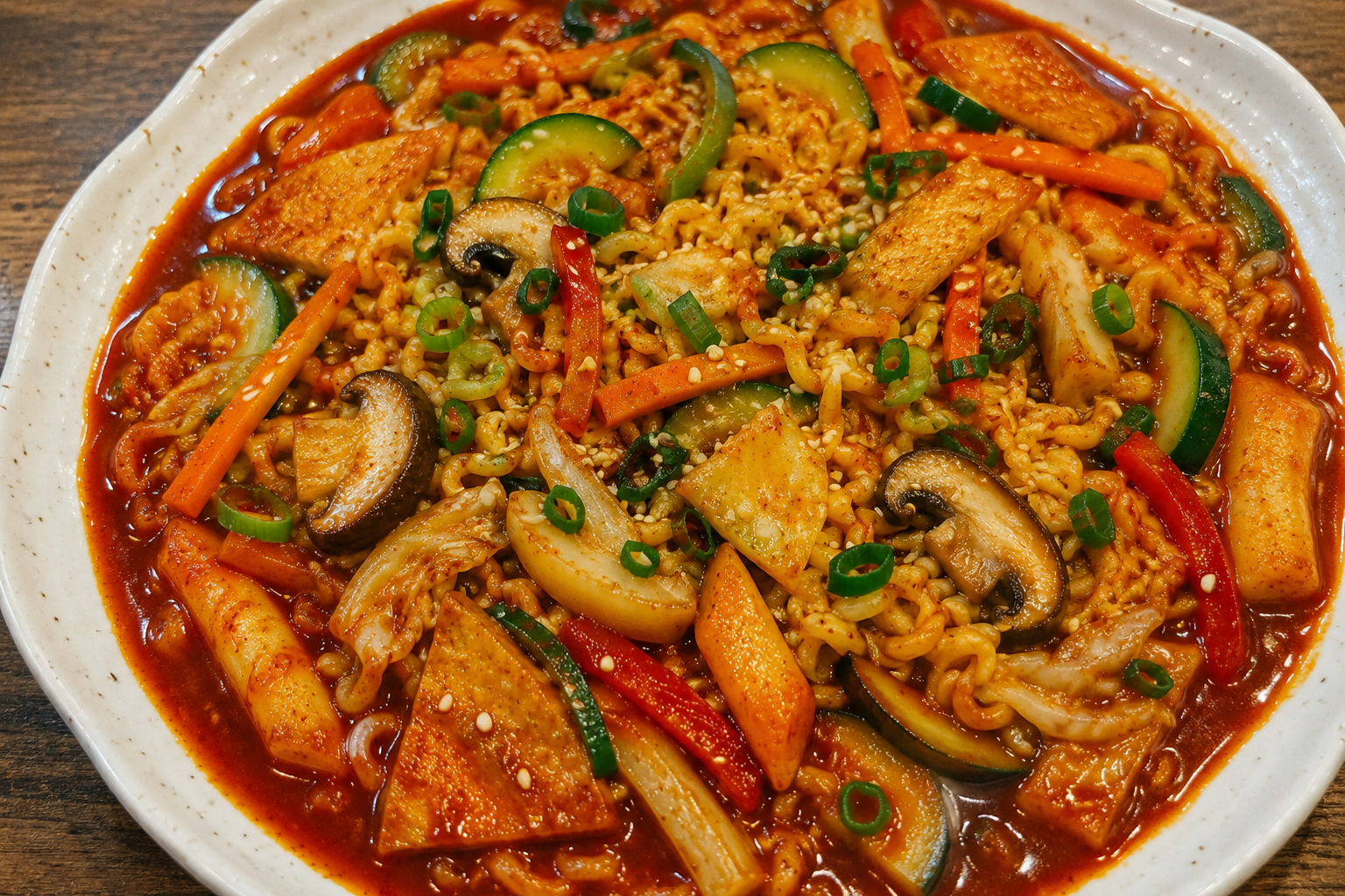 Soupy Spicy Veg Ramen